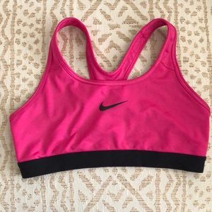 Nike drift hot pink sports bra